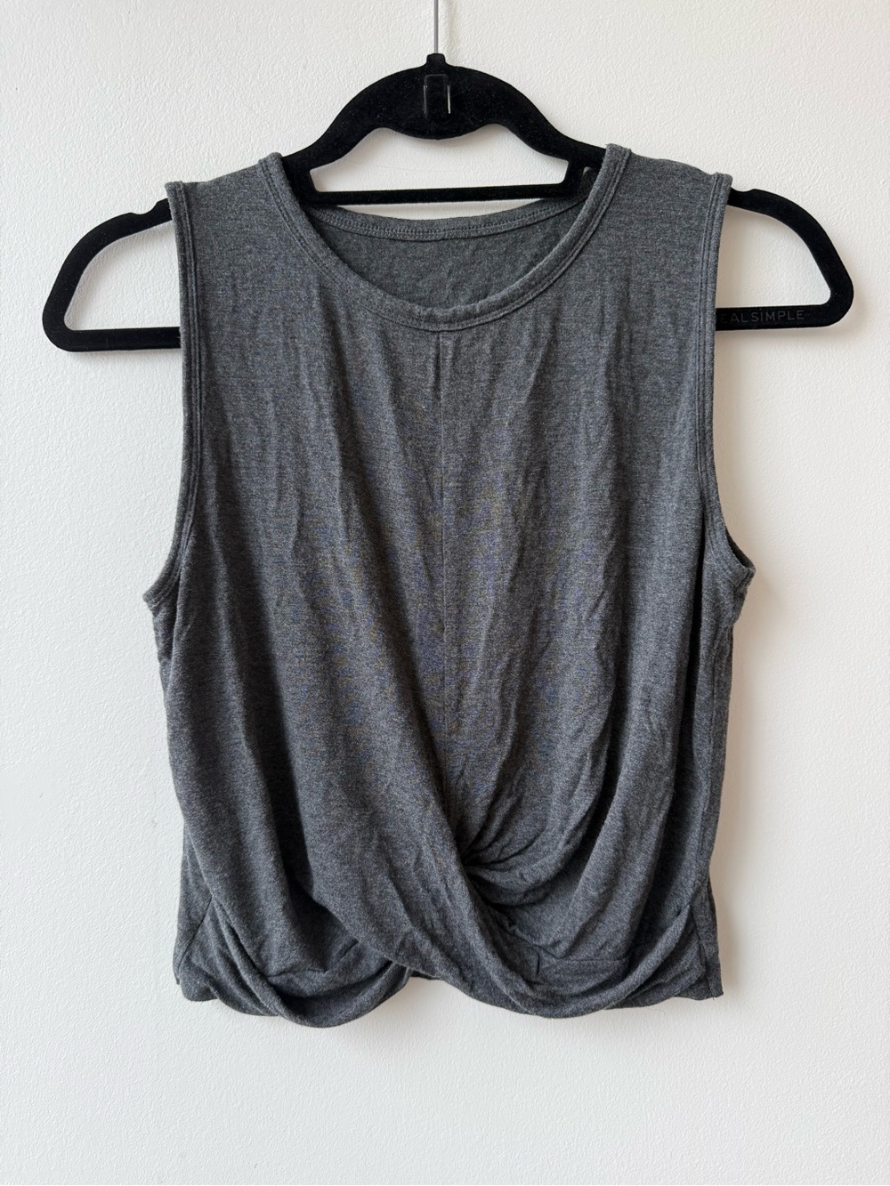 alo Draped Muscle Tee in Gray Like New